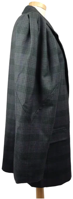 Miss Clementino Damenblazer Vintage blau grün-kariert - L/40 - Bild 3