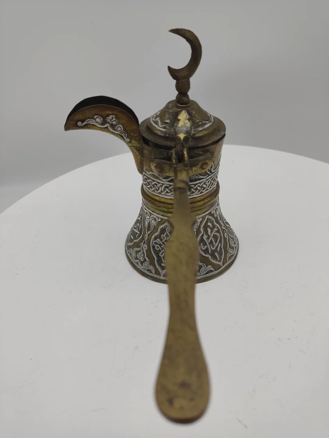 Islamische Messing Dallah Kaffekanne mit arabischer Kalligraphie | Orientalischer Schatz – Bild 3