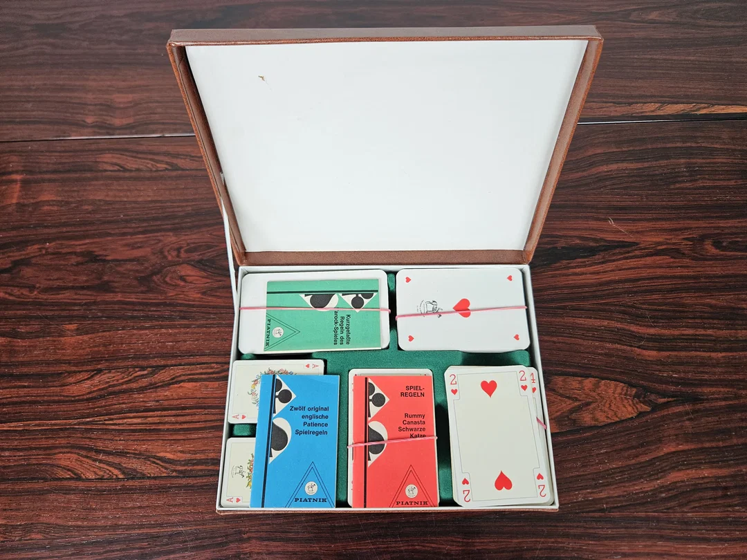Vintage Spielkartenkassette - Piatnik  - Bild 1
