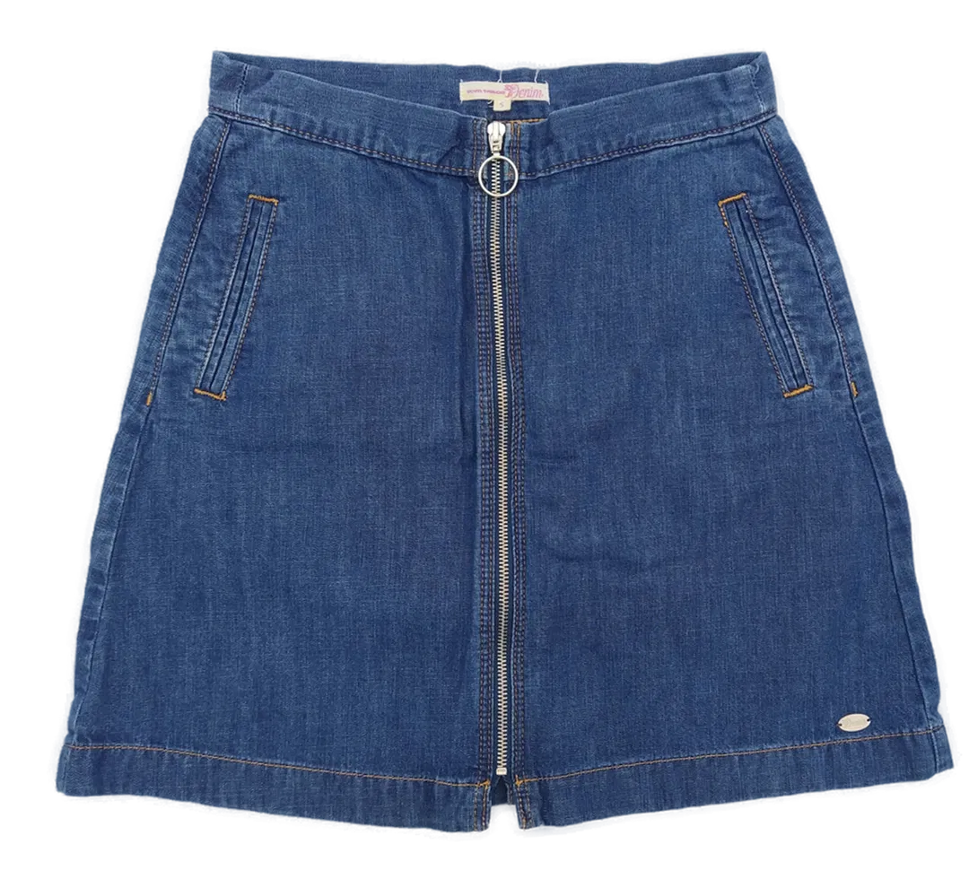 Tom Tailor Denim Damen Jeans Minirock blau Gr. S - Bild 1