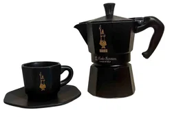 Bialetti Moka Express Set Schwarz Espressokocher 2 Tassen OVP - Bild 3