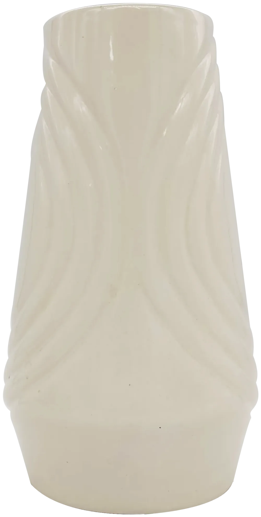 Handgemalte Vase aus Keramik mit Blumenmotiv in beige – Bild 2