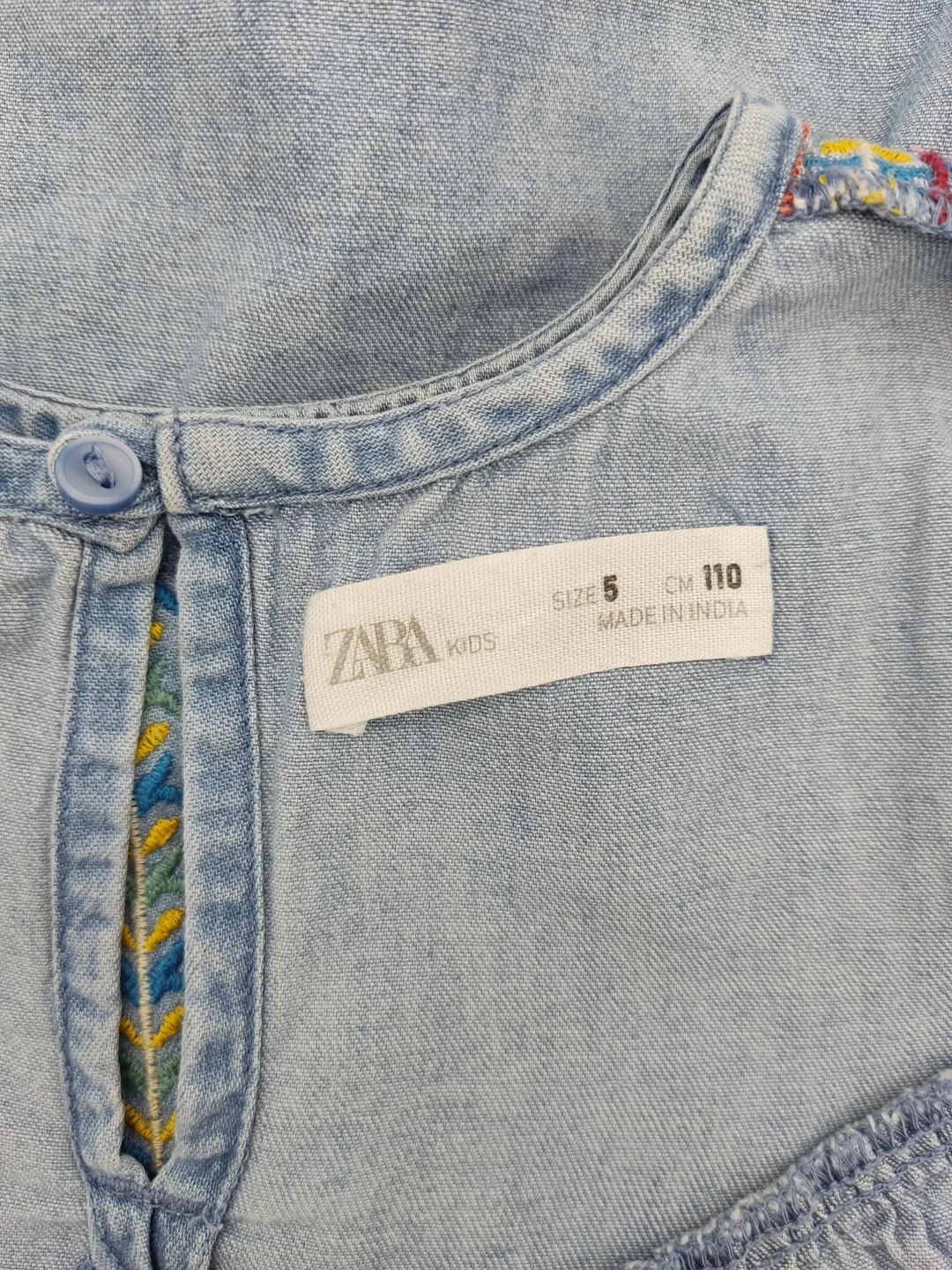 Zara Kinder Kleid blau Gr.110 – Bild 5