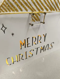 Dekobild Weihnachten, Holz, Merry Christmas - Bild 3