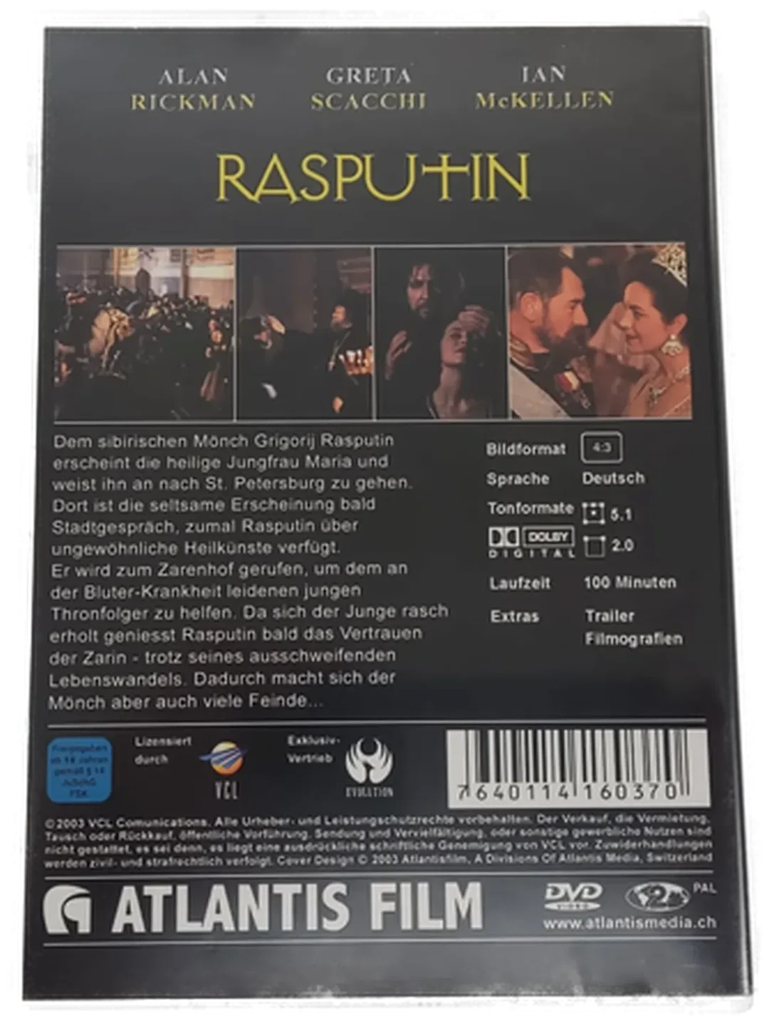 DVD "Rasputin" mit Alan Rickman, Greta Scacchi und Jan Mc Kellen – Bild 2