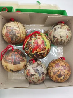 22 Stk. Old Fashioned Decoupage Weihnachtskugeln - Bild 6