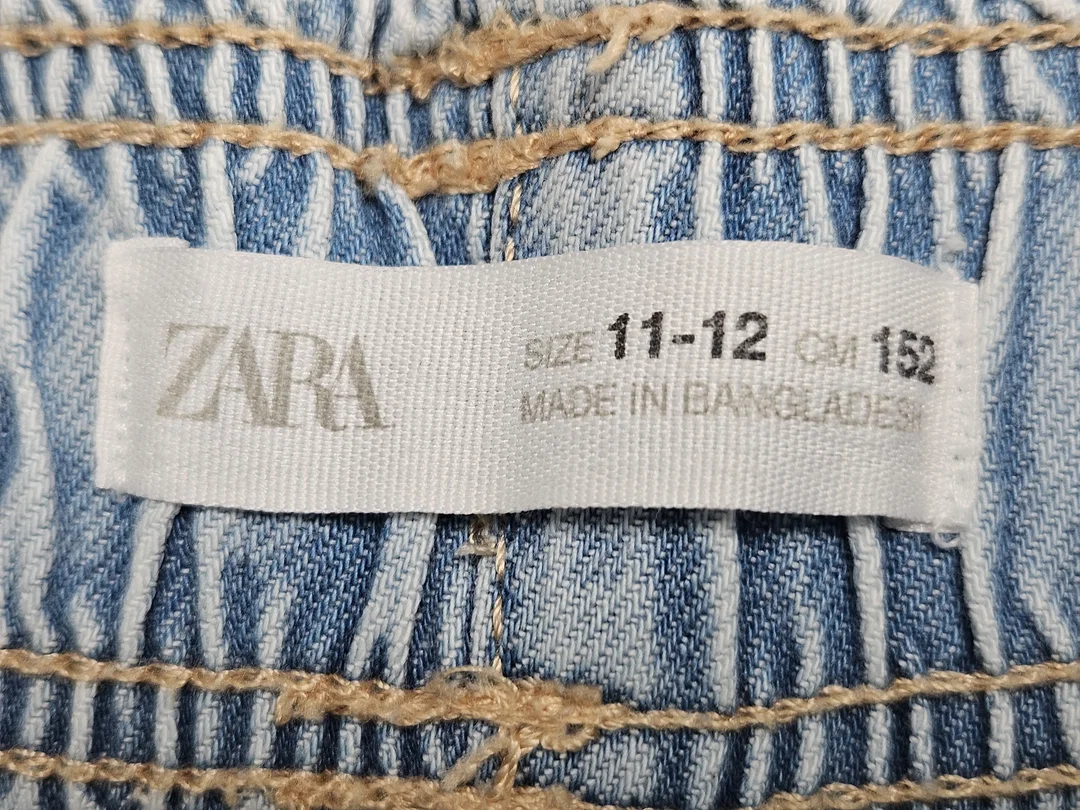 Zara Mädchen Jeans, hellblau - Gr. 152 cm (11-12 Jahre) – Bild 4