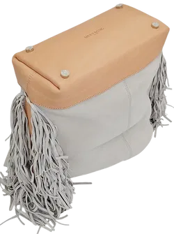 Max V. Koenig Damen Handtasche mit Fransen, grau/creme - mittel - Bild 3