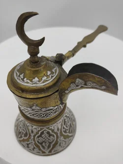 Islamische Messing Dallah Kaffekanne mit arabischer Kalligraphie | Orientalischer Schatz - Bild 4