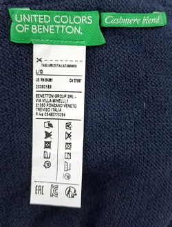 United Colors of Benetton Kindermütze dunkelblau Gr. L/G - Bild 3