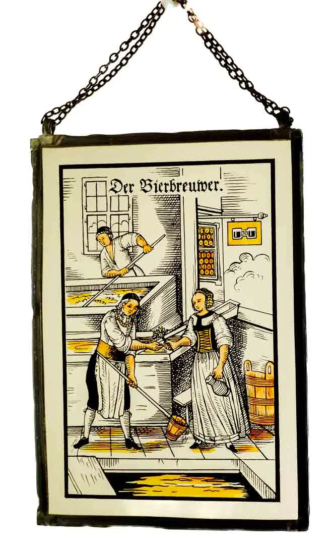 Glasbilder Set Bierbrauerei, ca. 25x18 cm, Vintage Deko (4-tlg.) – Bild 4
