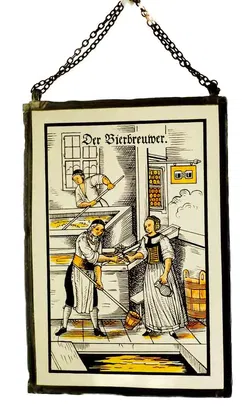 Glasbilder Set Bierbrauerei, ca. 25x18 cm, Vintage Deko (4-tlg.) - Bild 4