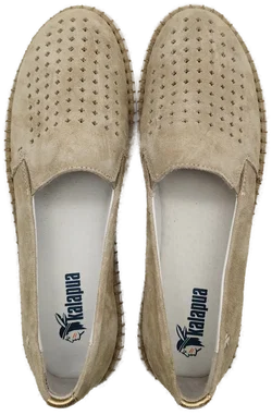 Beige Leder-Slipper Damen (Gr. 40) Kalapua | Zeitloser Charme - Bild 3