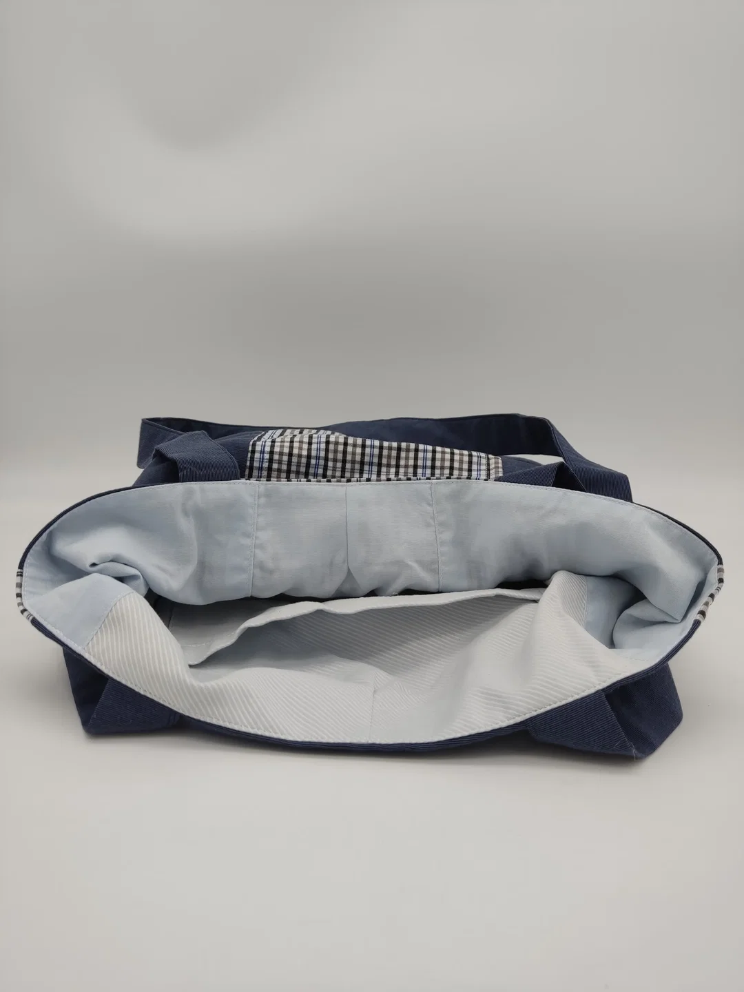 Tragtasche Stoff mehrfarbig + Henkel – Bild 3