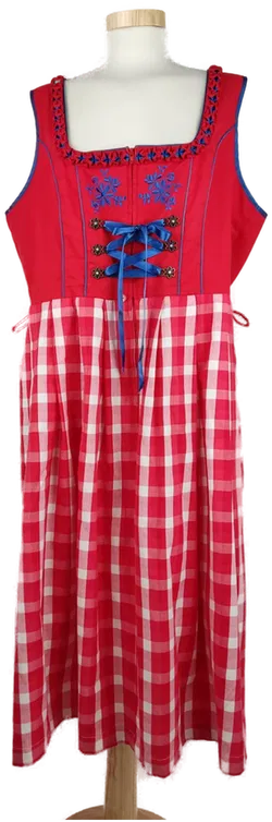 Dirndl 'Emilia Lay' rot/blau, Größe 46 - Bild 4