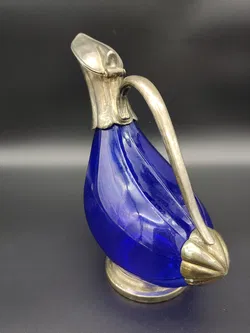 Antike Blaue Glaskaraffe - Bild 6