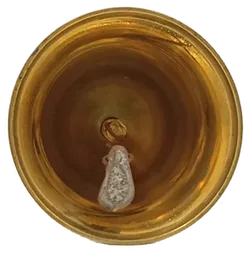 Vintage Weihnachtsglocke Messing/Cloisonné mit Stechpalmenmotiv - Bild 3