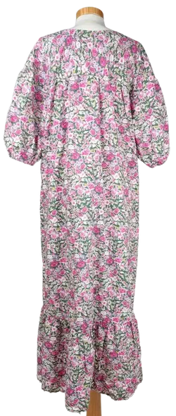 Mango Damen Maxikleid mit Puffärmeln, multicolor - Gr. S - Bild 2