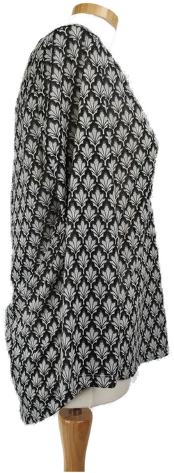 H&M Damen-Bluse schwarz/weiss-gemustert- S/36 - Bild 3