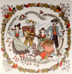 Fürstenberg „Jahreszeiten“ Schnaps-Set – Design Susanne Dölker – Flasche + 6 Gläser - Bild 2