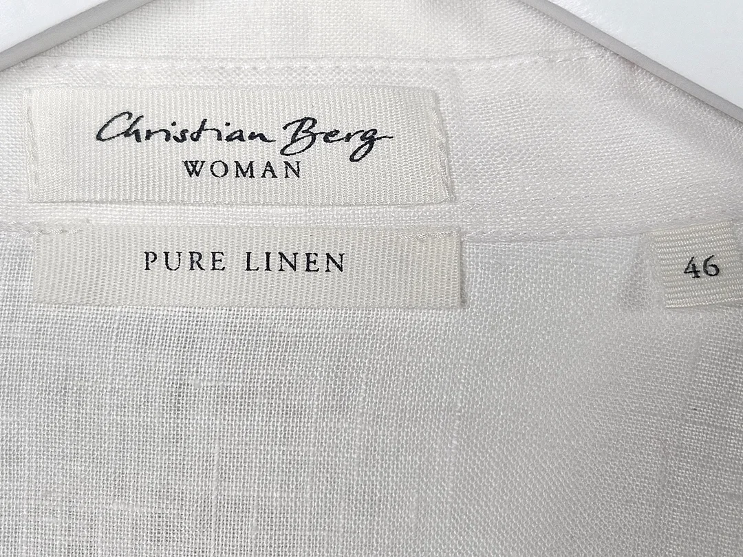 CHRISTIAN BERG Damen Leinenhemd, weiß - Gr. XXXL – Bild 4