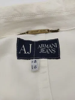 Armani Damen Denim Jacke natur weiß Gr. Eu 46 ,US 10 - Bild 3
