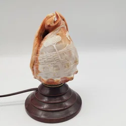 Antike italienische Muschellampe / Cameo-Shell-Akzentlampe – ca. 1920er Jahre – Vorschau 3