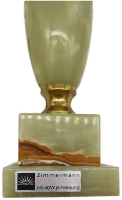 Licht Vintage Lampe Tischleuchte  aus Naturstein Onyx, ca 1970 - Bild 3