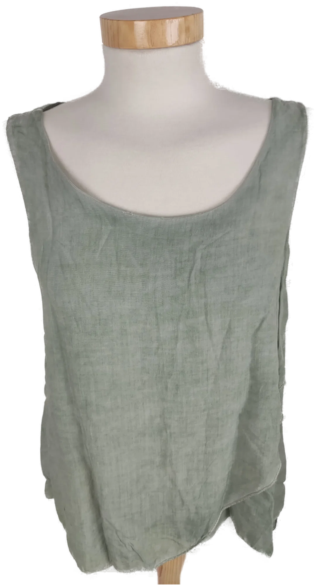 Top mit Rundhalsausschnitt, grün, Größe 36 (geschätzt) - Bild 1