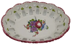 Gmundner Keramik - Bauernblume roter Rand Korb - Bild 1