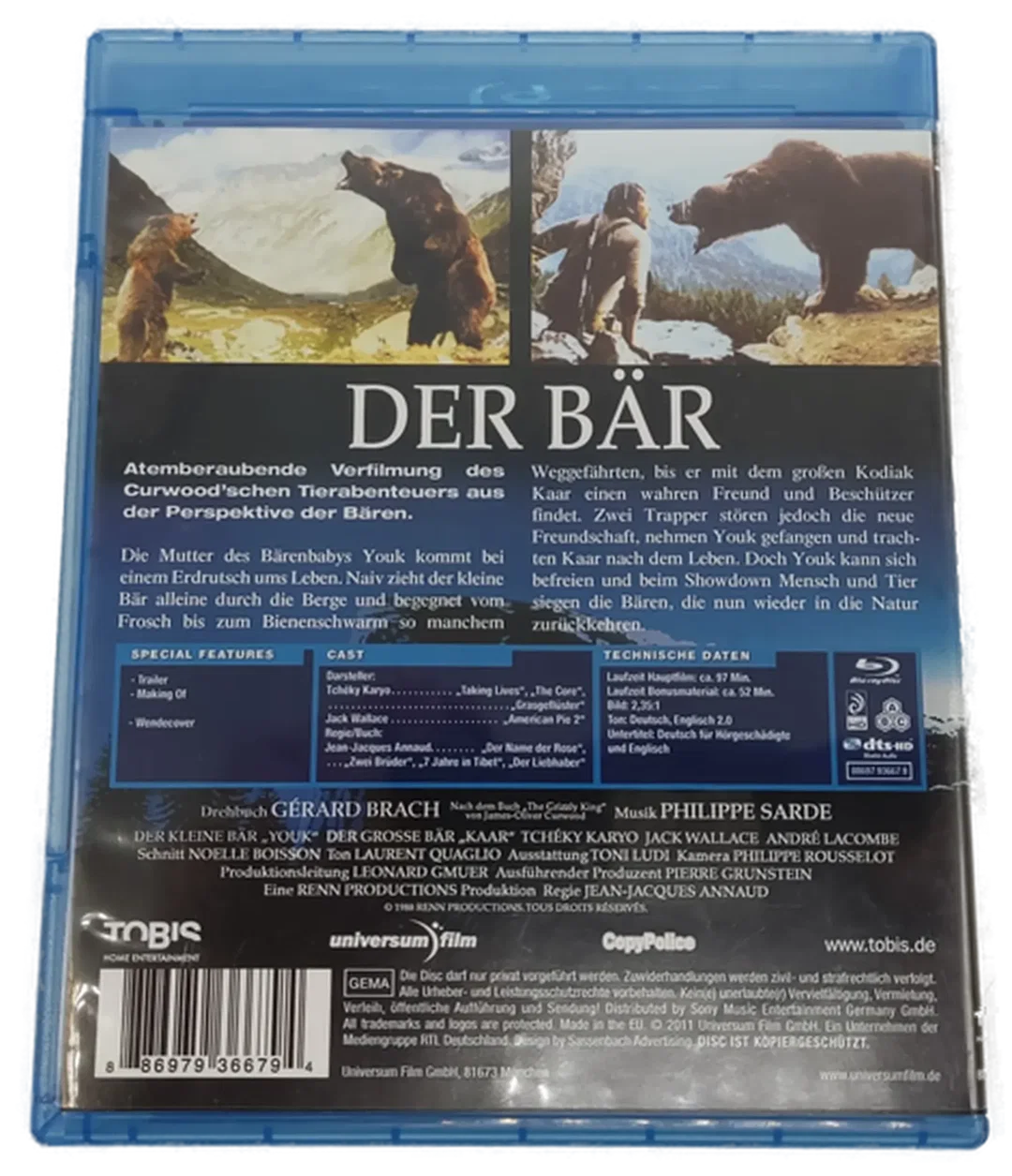 Blu-ray  Disc  "Der Bär" Ein Film von Jean-Jacques Annaud – Bild 2