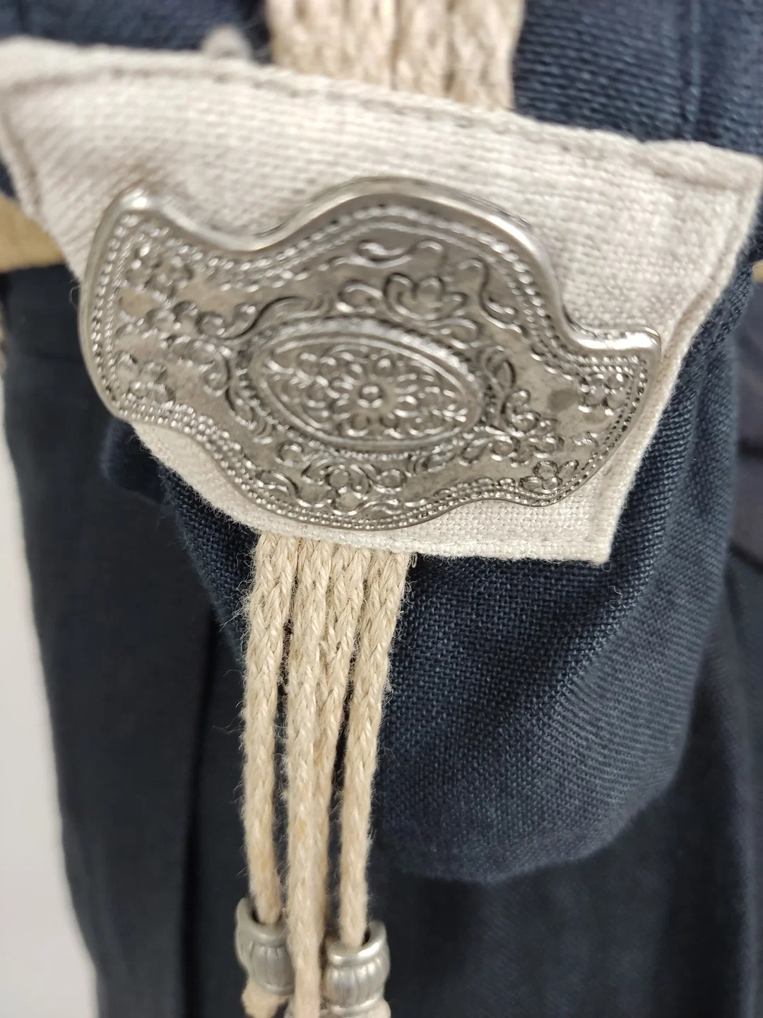 Trachtenkleid 3tlg., schwarz/braun mit Dekor, Größe S – Bild 6