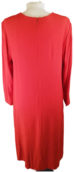 Rotes Escada Midkleid - Gr. 42 / 43% Viskose / 57% Acetat – Vorschau 3