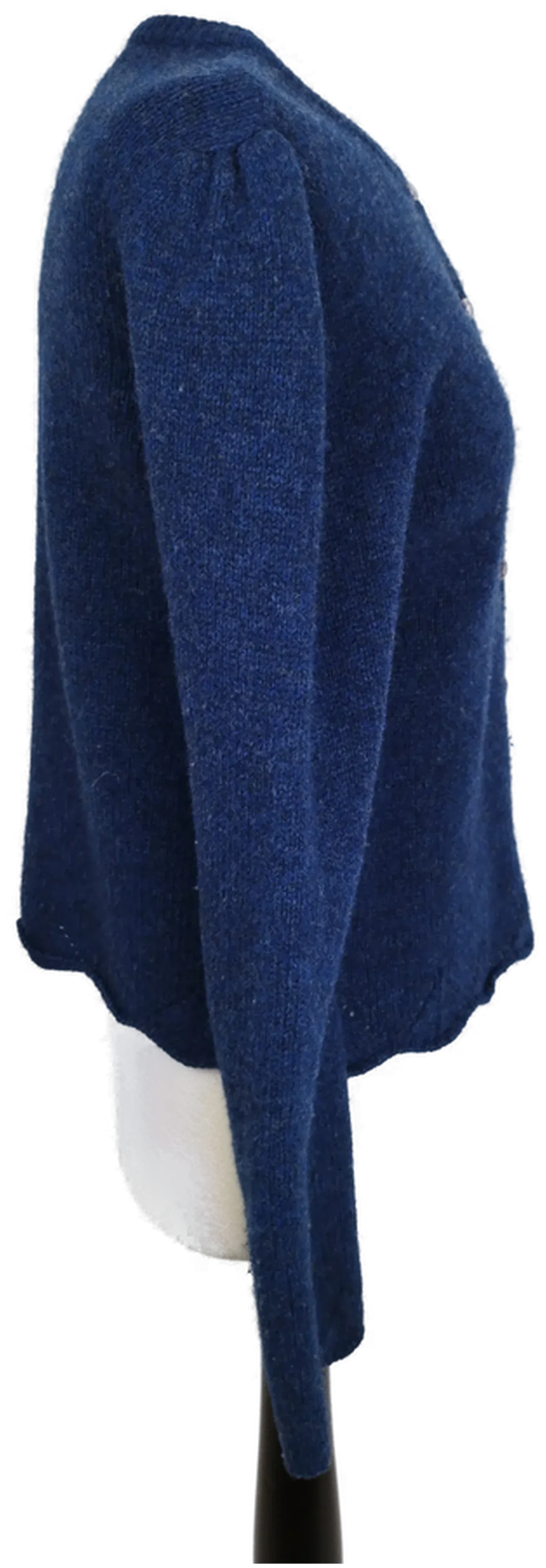 Laura Ashley - Strickjacke in blau aus reiner Wolle in Gr. M – Bild 3