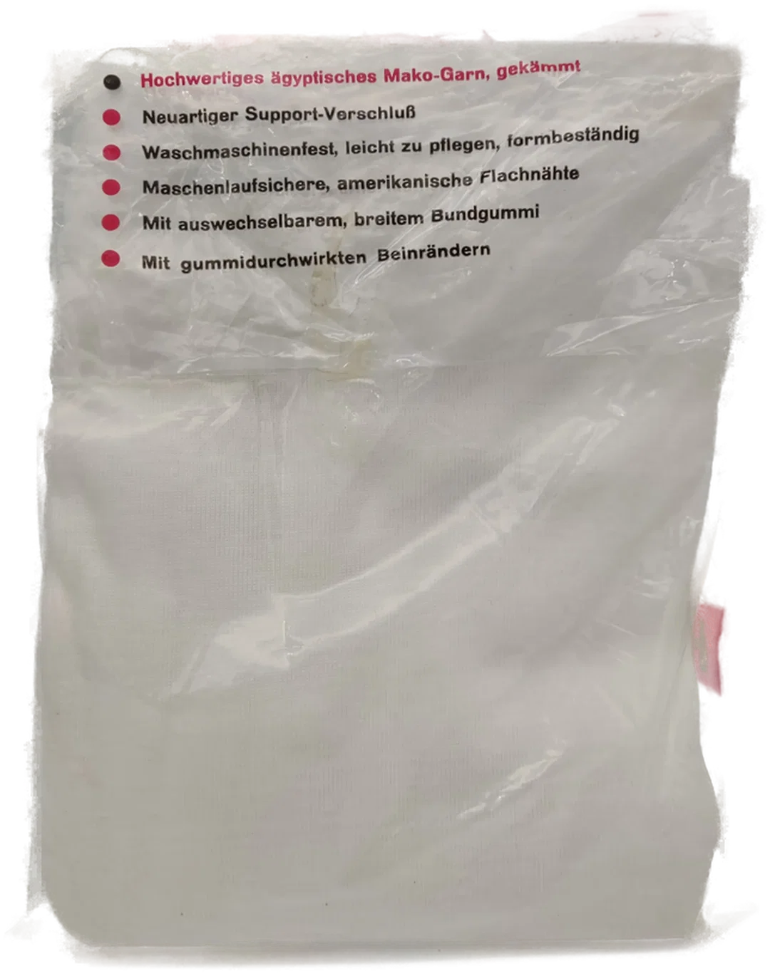 Herren Unterhose "Huber", 3/4 lang, Strickflausch spezial, weiß, Größe 5 (entspricht der Größe M/48) – Bild 2