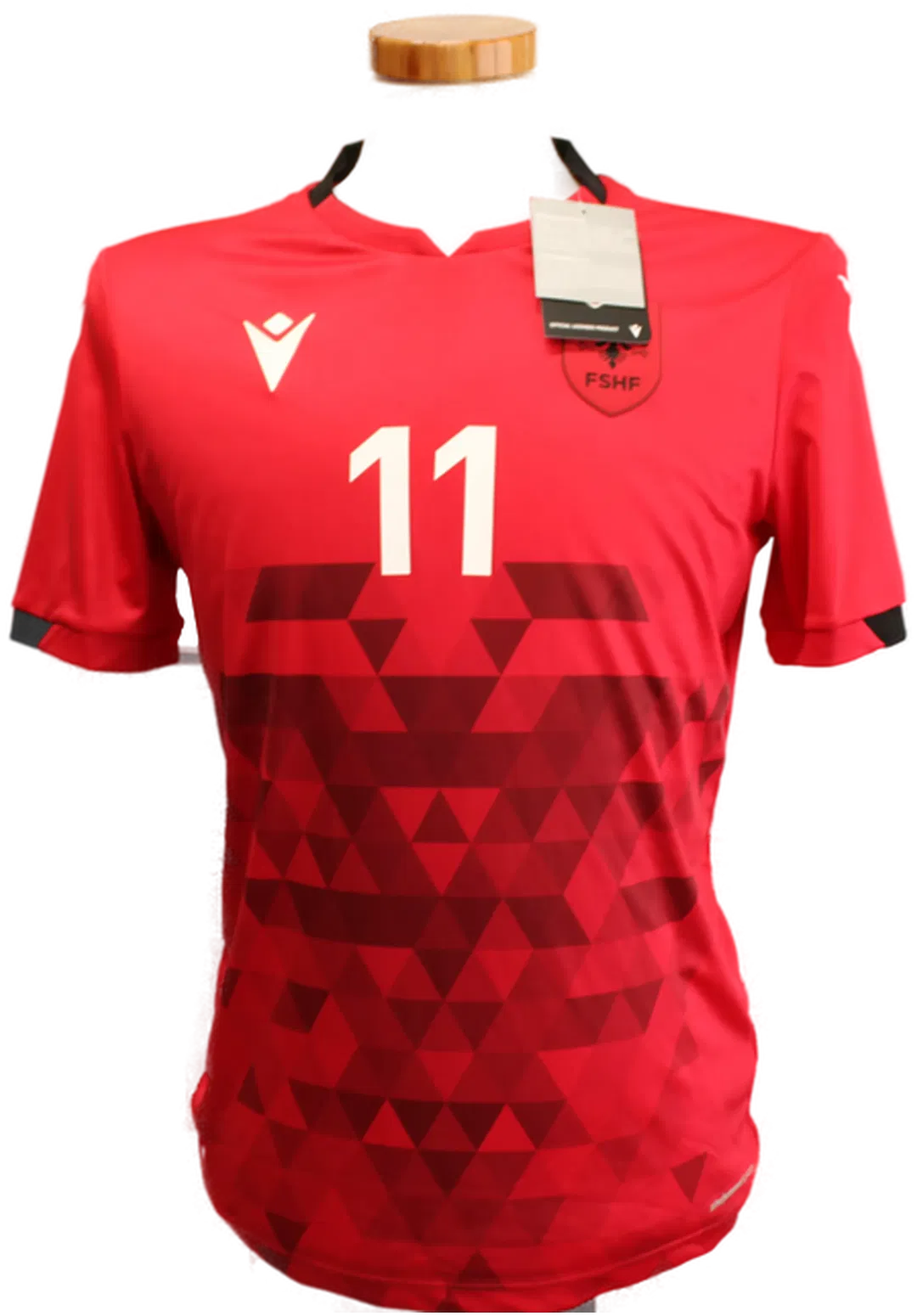 Original Albanien Nationaltrikot – Spielertrikot #11 „MUSA“ mit Autogramm - Bild 1