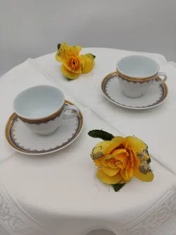 Kaffeegeschirr 2er Colditz Porzellan Kobalt mit Gold | DDR/GDR-Rarität - Bild 4