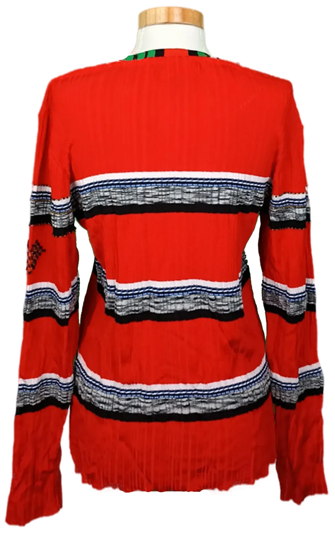 Desigual Damen Pullover rot mit Glasperlen gemustert  Gr. M – Bild 2