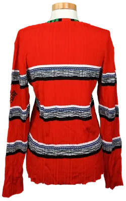 Desigual Damen Pullover rot mit Glasperlen gemustert  Gr. M – Vorschau 2