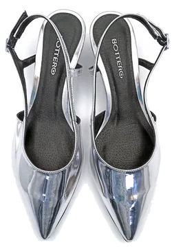 Bottero Slingback Pumps silver Gr. 38 – Vorschau 4