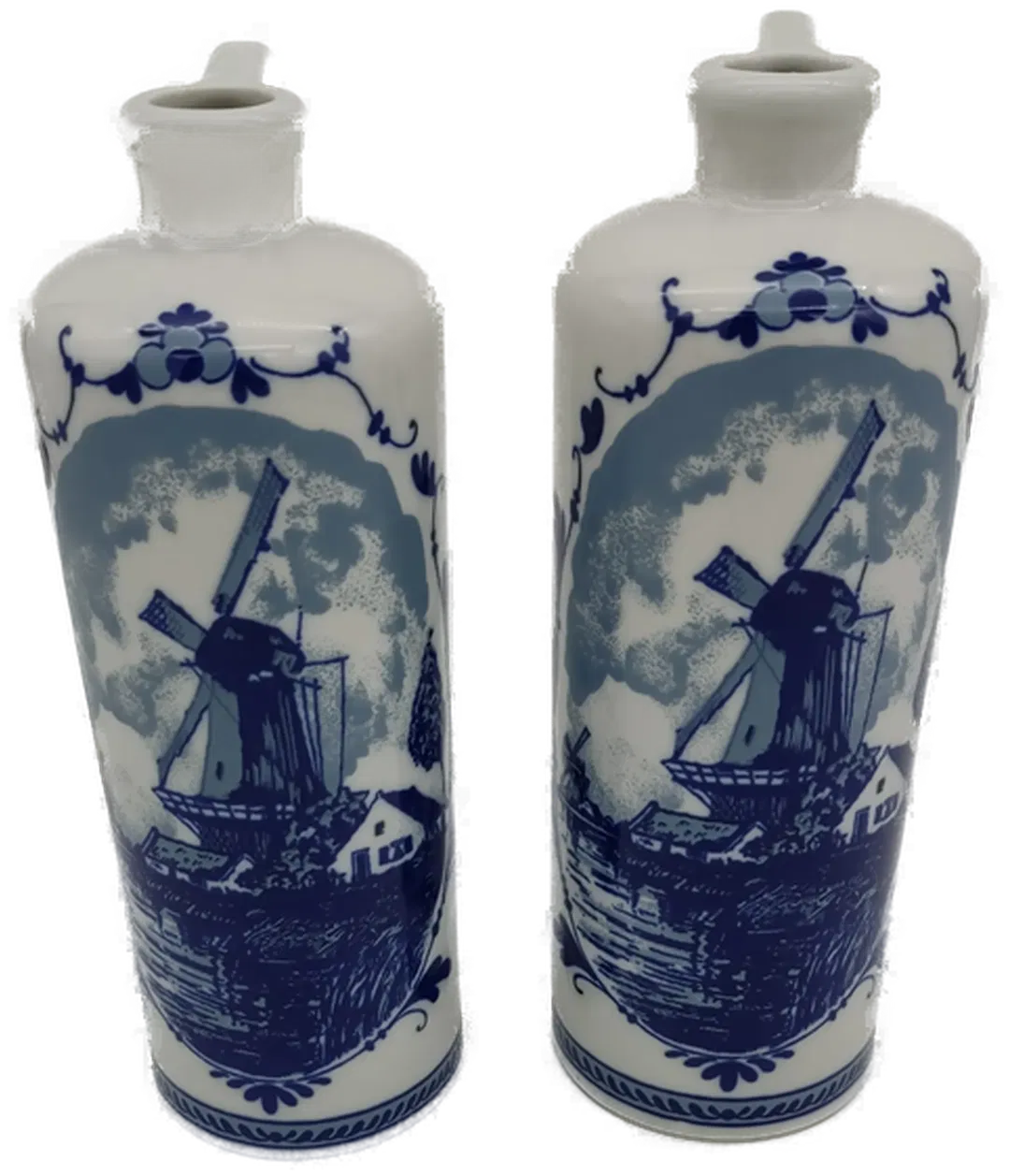 Lilien-Porzellan Essig & Öl-Krüge mit Windmühlen / Blau-Weiß - Bild 4