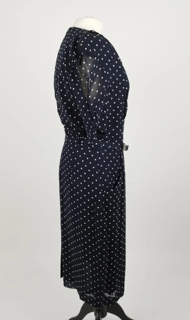René Lezard Polkadot Midikleid - Gr. 38 / 100% Viskose – Bild 2