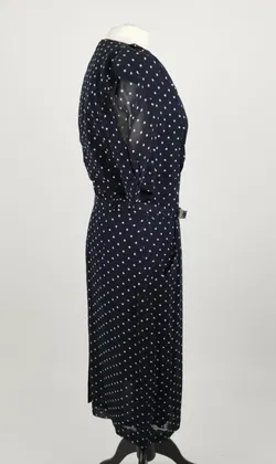 René Lezard Polkadot Midikleid - Gr. 38 / 100% Viskose - Bild 2