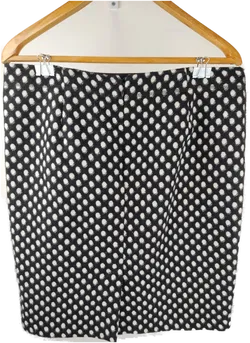 Christian Berg Damen Midi  Rock schwarz/weiß gepunktet- L/40 - Bild 2