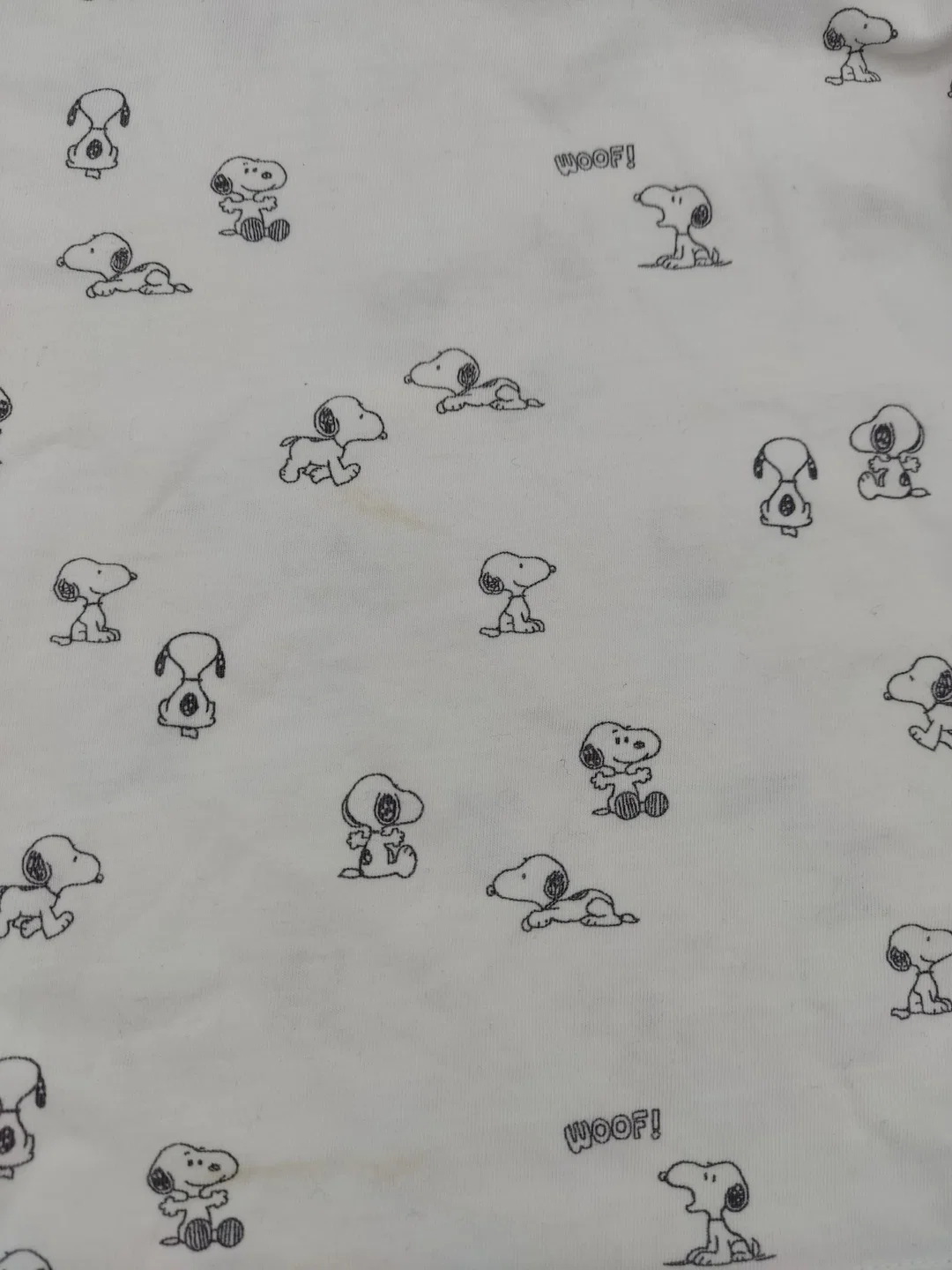 T-Shirt "Snoopy", langarm mit Rundhalsausschnitt, weiß mit Aufdruck, Größe 92 – Bild 2