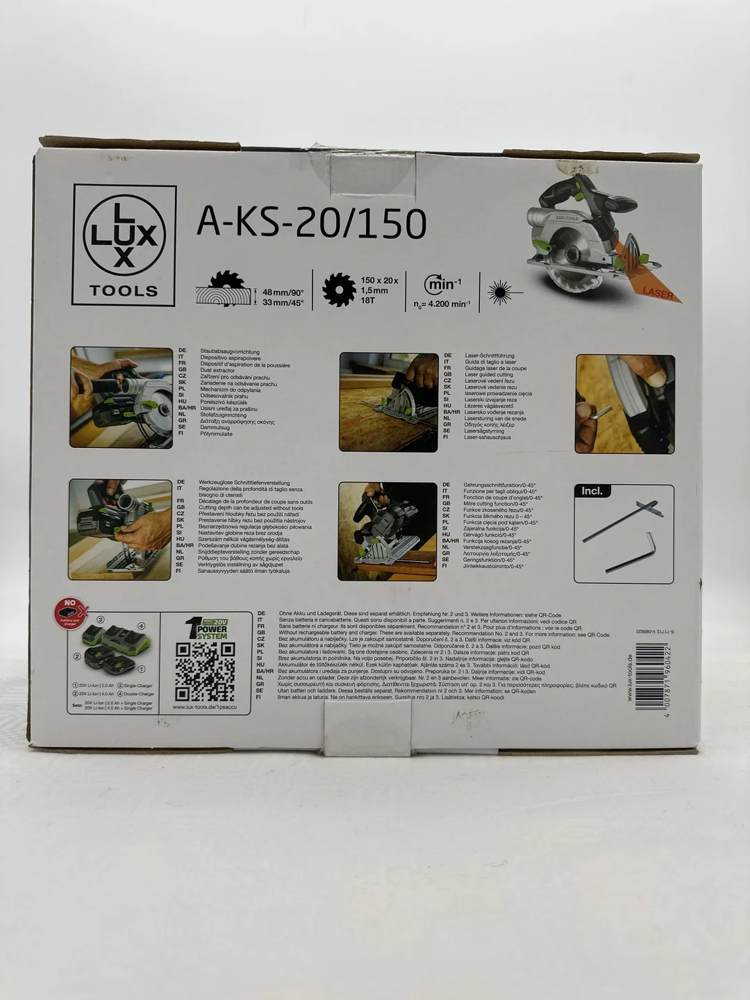 Lux Tools Akku Handkreissäge 1 Power System A-KS-20/150 – Bild 2