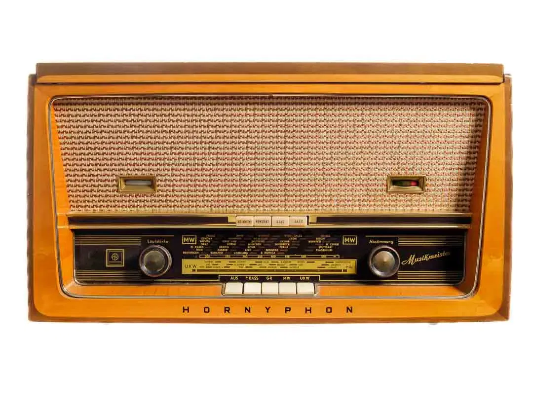 Hornyphon Musikmeister Röhrenradio mit Philips Plattenspieler, 51×28×33 cm - Bild 1