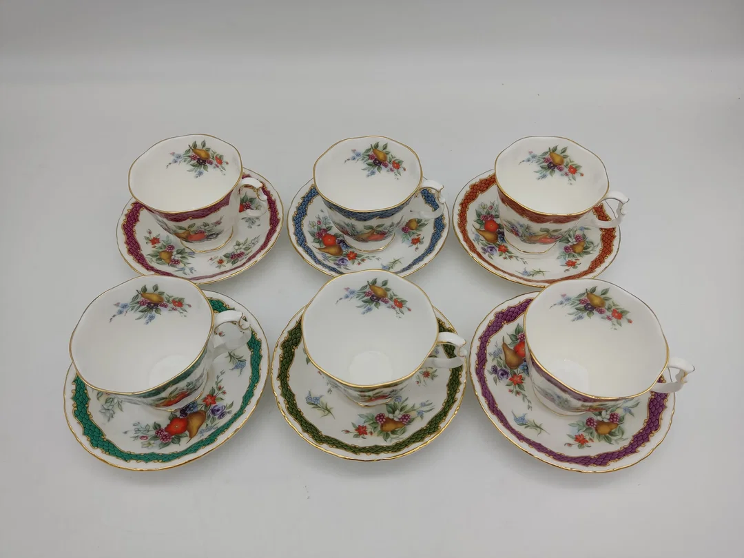 Royal Albert - 6x Tee-/Kaffeetassen 'England Fruit Series' – Bild 2
