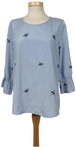 Dressin Damen Hemd Bluse blau weiss - S-M/36-38 - Bild 1