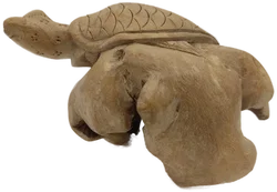 Schildkrötenfigur aus Wurzelholz | Handgeschnizte Glücksbringer – Vorschau 6